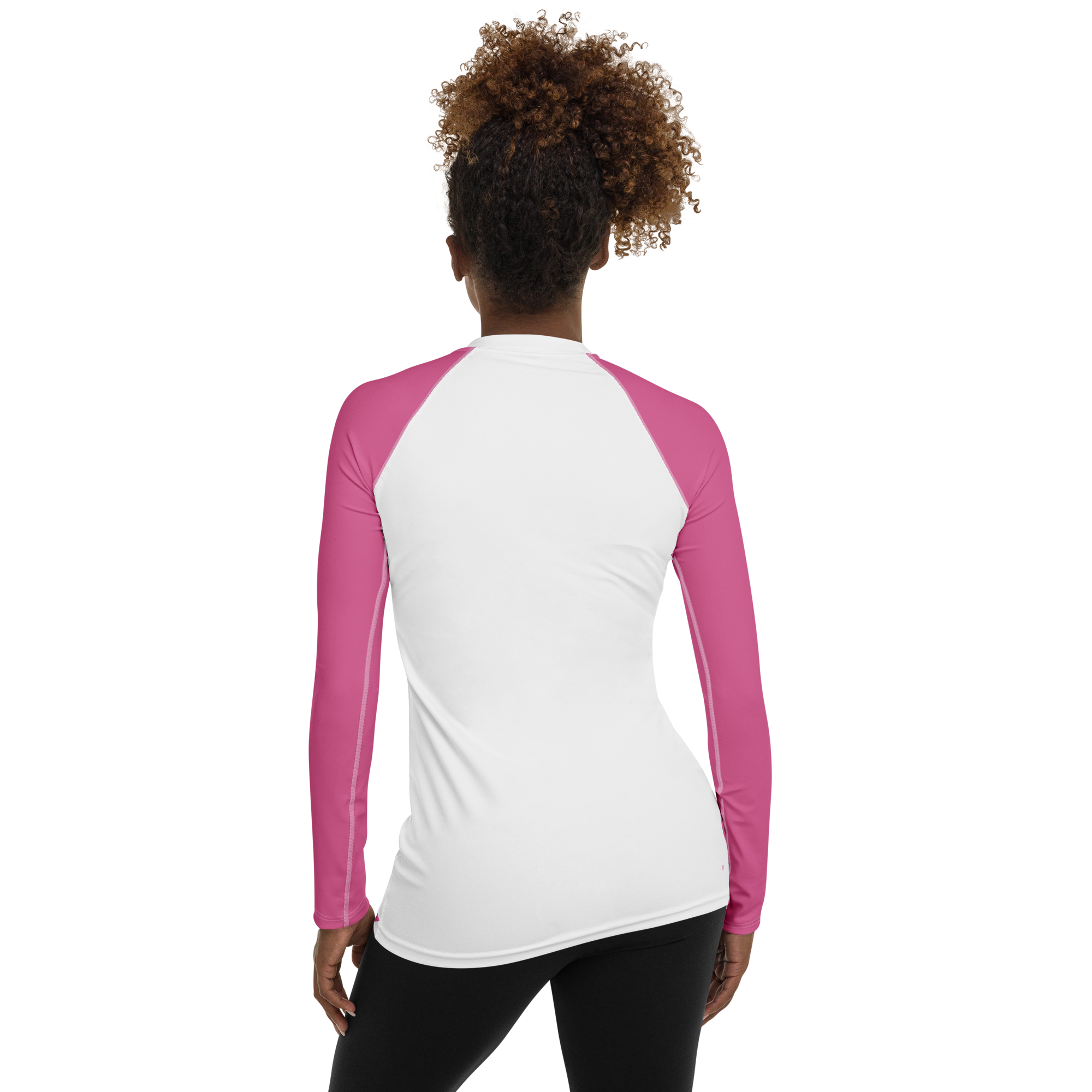 Original Mermaid Wear Front Logo Pink Sleeved Rash Guard